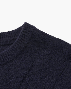 Diamond Knit Crewneck Sweater