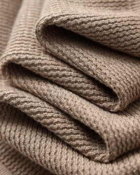 Textured Knit Polo Sweater